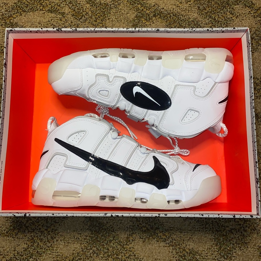 Nike Uptempo black/white size 10.5 men